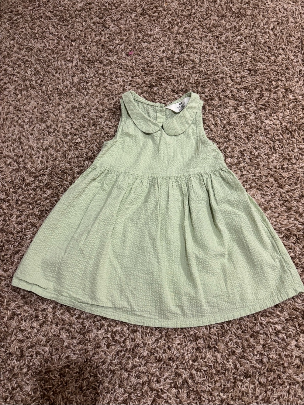 H&M Mint Green Peter Pan Collar Casual Dress